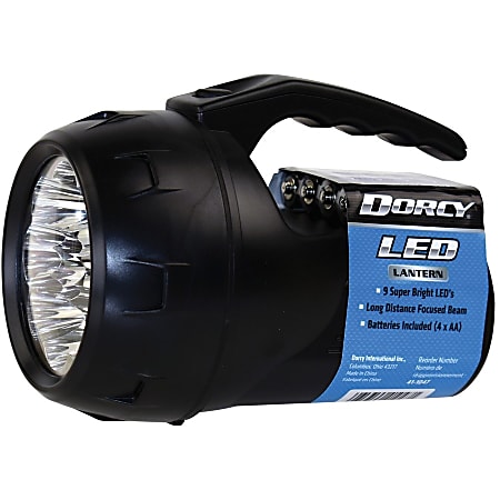 Dorcy 41 1047 4AA 9 LED Lantern 9 x LED Bulb 27 lm Lumen 4 x AA Plastic Red Black Yellow Office Depot