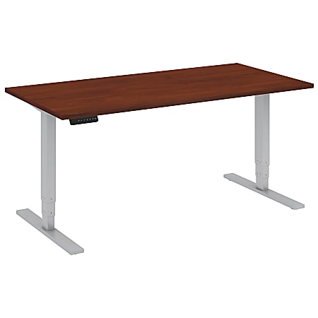 Bush Business Furniture Move 80 Series 60"W x 30"D Height Adjustable Standing Desk, Hansen Cherry/Cool Gray Metallic, Premium Installation