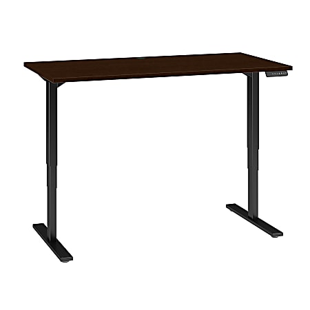 Bush Business Furniture Move 80 Series Electric 60"W x 30"D Height Adjustable Standing Desk, Mocha Cherry/Black Base, Standard Delivery