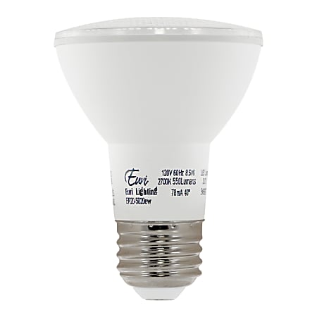 Euri PAR20 LED Bulb, 550 Lumens, 8.5 Watt, 2700 Kelvin/Soft White, Replaces 50 Watt Bulb, 1 Each 