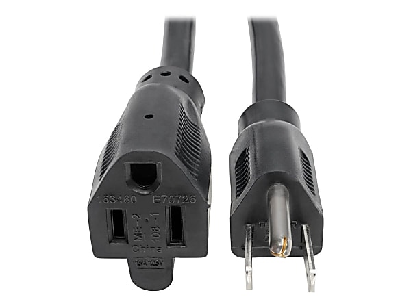 Eaton Tripp Lite Series Power Extension Cord, NEMA 5-15P to NEMA 5-15R - Heavy-Duty, 15A, 120V, 14 AWG, 10 ft. (3.05 m), Black - P024010