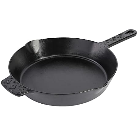 Spice by Tia Mowry Savory Saffron Pre-Seasoned Cast Iron Skillet, 10”, Black