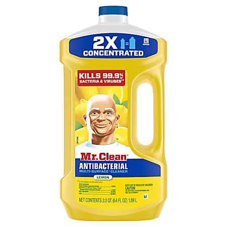 Mr. Clean Antibacterial All Purpose Floor Cleaner, Lemon Scent, 64 Oz