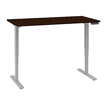Bush Business Furniture Move 80 Series Electric 60"W x 30"D Height Adjustable Standing Desk, Mocha Cherry/Cool Gray Metallic, Standard Delivery