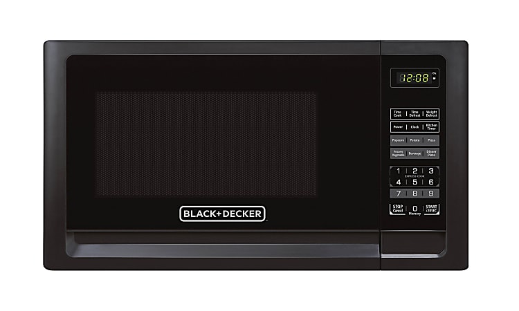 Black+Decker EM720CFO-PM 0.7 Cu Ft Digital Microwave, Black