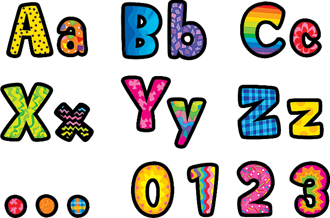 Creative Teaching Press Poppin' Patterns Designer Letters, Assorted Colors, Pack Of 216