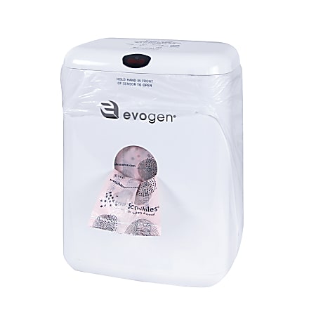 Hospeco EvoGen No Touch ABS Combination Waste Receptacle, 12-1/2”H x 5-3/4”W, White