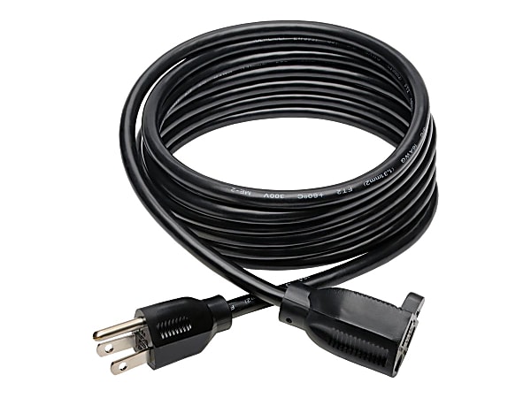 Eaton Tripp Lite Series Power Extension Cord, NEMA 5-15P to NEMA 5-15R - 13A, 120V, 16 AWG, 10 ft. (3.05 m), Black - P02401013A