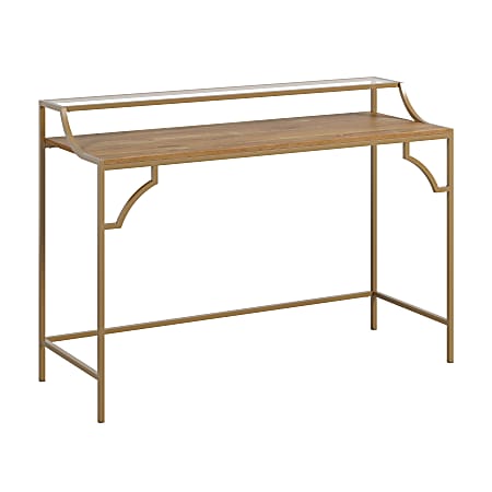 Sauder® International Lux 49"W Writing And Computer Desk, Sindoori Mango®/Satin Gold