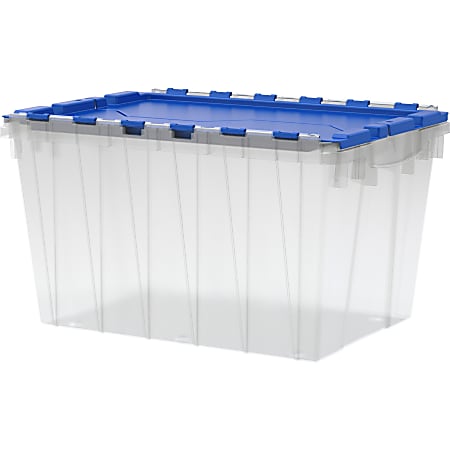 Akro Mils Keep Storage Box Container With Lid 21 12 x 15 x 12 12 ClearBlue  - Office Depot