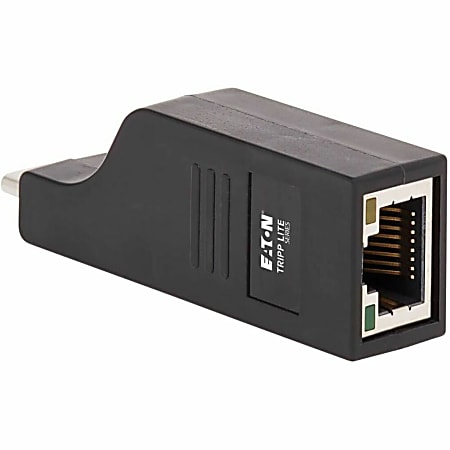 Eaton Tripp Lite Series USB-C to Gigabit Ethernet Vertical Network Adapter (M/F) - USB 3.1 Gen 1, 10/100/1000 Mbps, Black - U436000GB