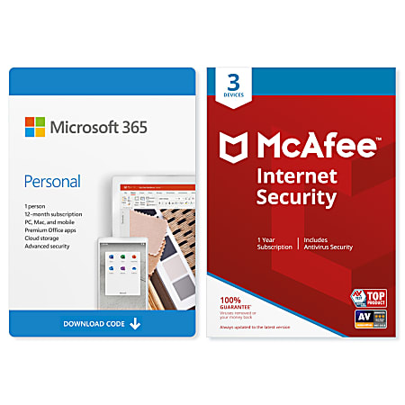 Microsoft 365 Personal - McAfee Internet Security 3 Device