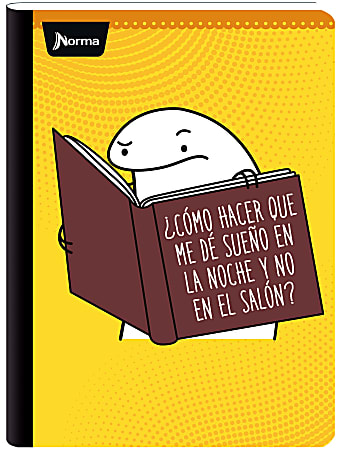 Norma Notebook, College Rule, 7-1/2" x 9-3/4", 100 Sheets, Flork, Total Qty 1