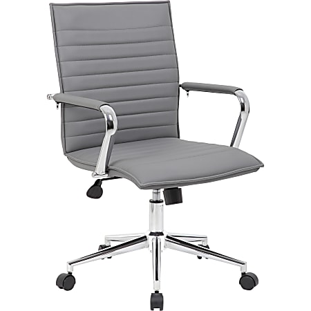 Grey ribbed office clearance chair