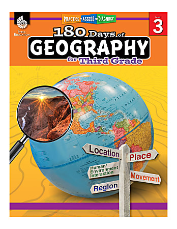 Shell Education 180 Days Of Geography, Grade 3