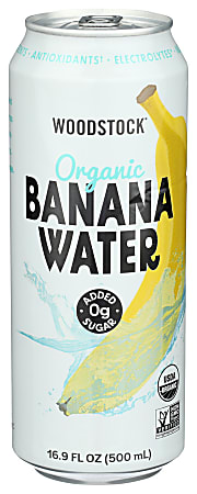 Woodstock Organic Banana Water, 16.9 Oz, Total Qty 12