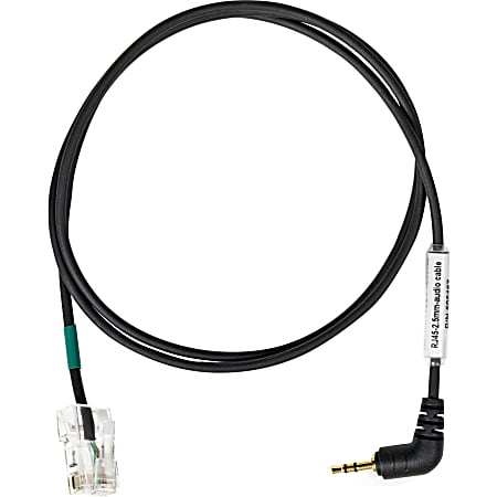 Sennheiser RJ45-2.5mm-Audio Cable - 2.62 ft RJ-45/Sub-mini phone Audio Cable for Headset - First End: 1 x RJ-45 Male Network - Second End: 1 x Sub-mini phone Male Stereo Audio - Black
