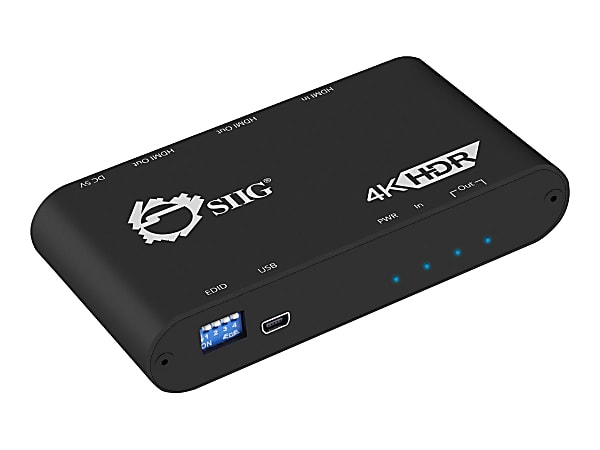 SIIG 1x2 HDMI 2.0 Splitter / Distribution Amplifier With Auto Video Scaling