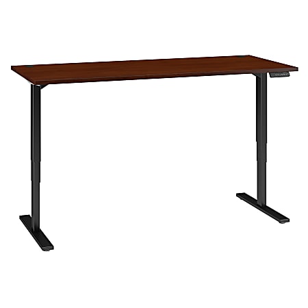 Bush Business Furniture Move 80 Series Electric 72"W x 30"D Height Adjustable Standing Desk, Hansen Cherry/Black Base, Standard Delivery
