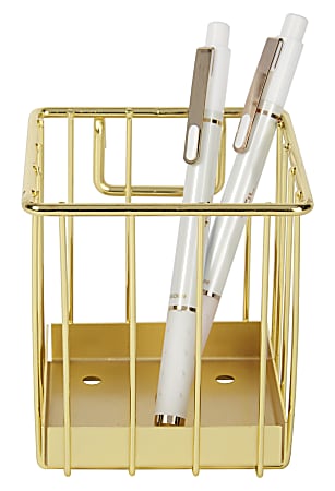 Realspace® Gold Wire Hanging Organizer System, Pencil Cup Attachment