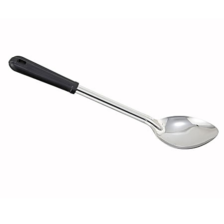 Winco Serving Spoon, 13", Black/Silver