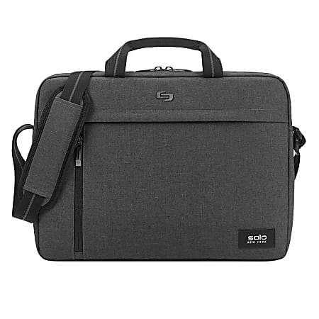 Solo® Rivington Slim Briefcase With 15.6" Laptop Pocket, Gray