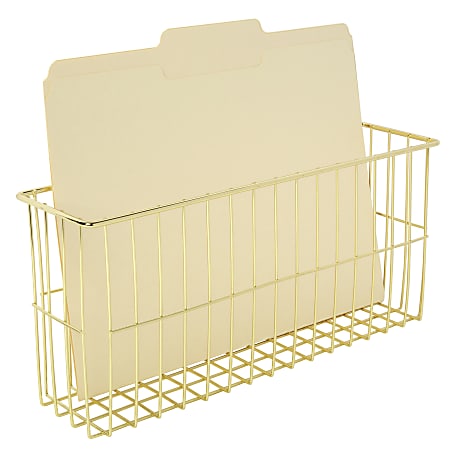 Realspace® Gold Wire Hanging Organizer System, Letter File Attachment