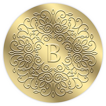 Custom Blind-Embossed Labels And Stickers, Foil Stock, 3/4" Circle, Box Of 500 Labels