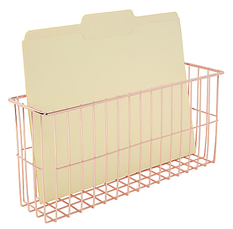 Realspace® Rose Gold Wire Hanging Organizer System, Letter File Attachment