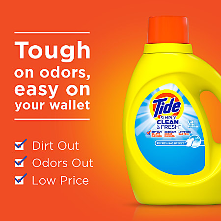 Tide Simply Clean Fresh Liquid Laundry Detergent Refreshing Breeze