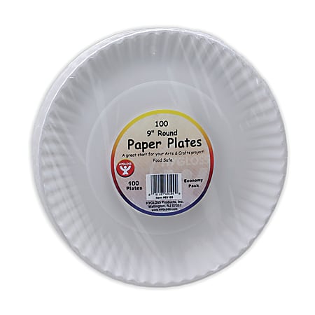 Hygloss Paper Plates, Pack Of 100