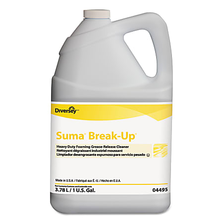 Diversey™ Suma® Break-Up® Heavy-Duty Foaming Grease-Release Cleaner, Unscented, 128 Oz Bottle, Case Of 4