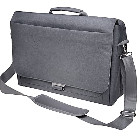 Kensington K62623WW Carrying Case (Messenger) for 10" to 14.4" Ultrabook - Cool Gray - Damage Resistant, Bump Resistant, Drop Resistant - Shoulder Strap, Handle - 11.5" Height x 16" Width x 4.5" Depth - 1 Pack - Retail