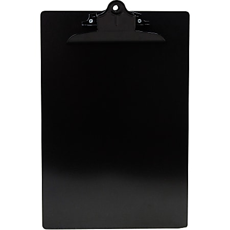 Saunders Black Clip Aluminum Clipboard - 8 1/2" x 14" - Aluminum - Black - 1 Each