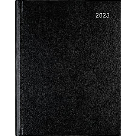 Office Depot® Brand Weekly Appointment Book, 8" x 11", Black, January To December 2023, OD711000