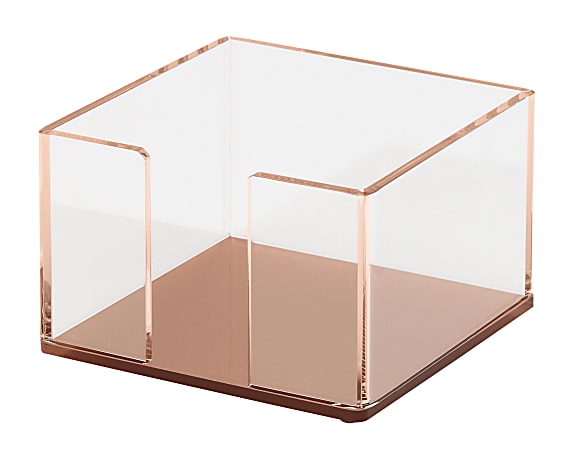 Realspace Rose Gold Acrylic Business Card Holder - Office Depot