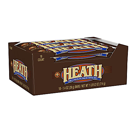 Heath Toffee Bars, 14 Oz, Box Of 18