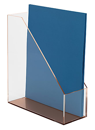 Realspace® Rose Gold Acrylic Magazine File Holder