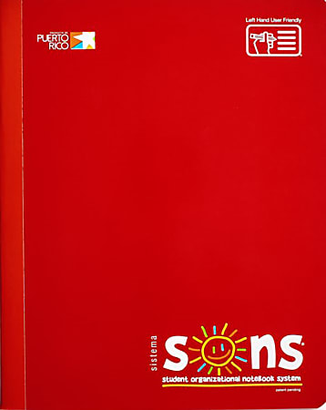 SONS System Journal-Style Notebooks, 9-3/4" x 7-1/2", 1 Subject, Primary Rule, 200 Sheets, Red, Pack Of 30 Notebooks