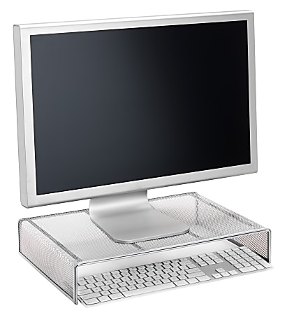 Office Depot® Brand Mesh Monitor Stand, Silver