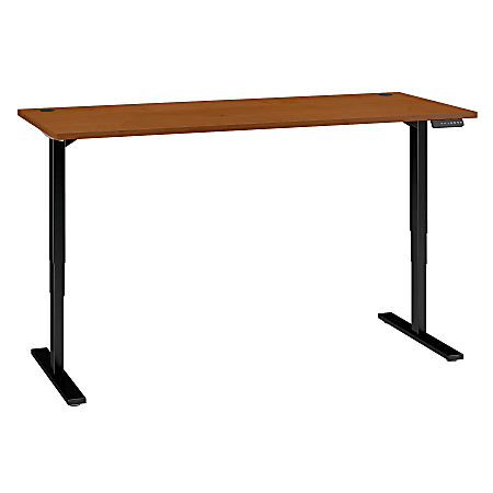 Bush Business Furniture Move 80 Series 72"W x 30"D Height Adjustable Standing Desk, Natural Cherry/Black Base, Standard Delivery