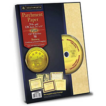 Southworth® Parchment Paper With Business CD, 8 1/2" x 11", Gold, Pack Of 120