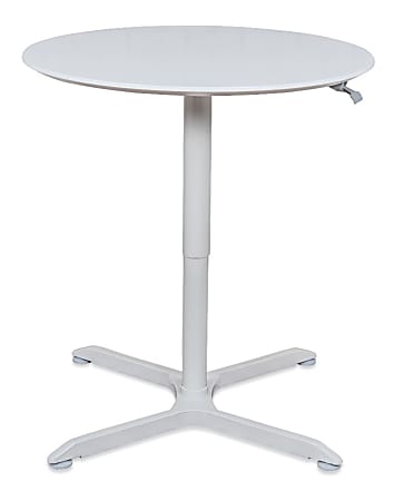 Luxor Round Cafe Table, 42-7/16"H x 36"W x 36"D, White