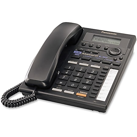 Panasonic® KX-TS3282B 2-Line Phone, Black