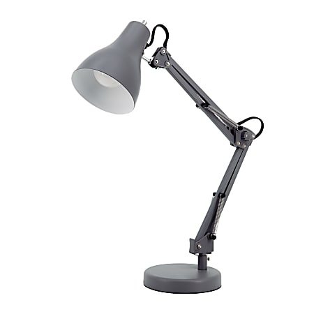 Realspace™ Trazio LED Architect Task Lamp, 22"H, Gray