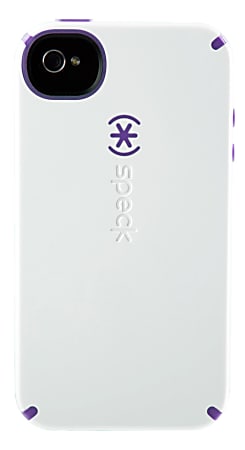 Speck® CandyShell™ Case For Apple® iPhone® 4/4S, White/Aubergine Purple