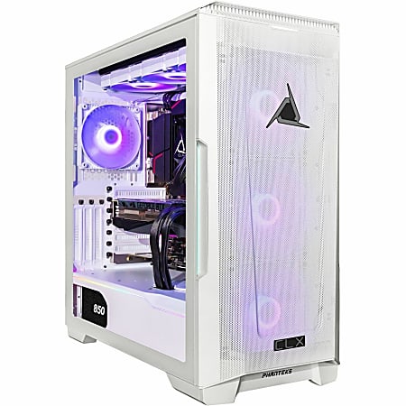 CLX SET Gaming Desktop PC, AMD Ryzen 9 64GB Memory, 1TB Solid State Drive, 6TB Hard Drive, Windows 11 Home, NVIDIA GeForce RTX 4080 16 GB GDDR6X, White