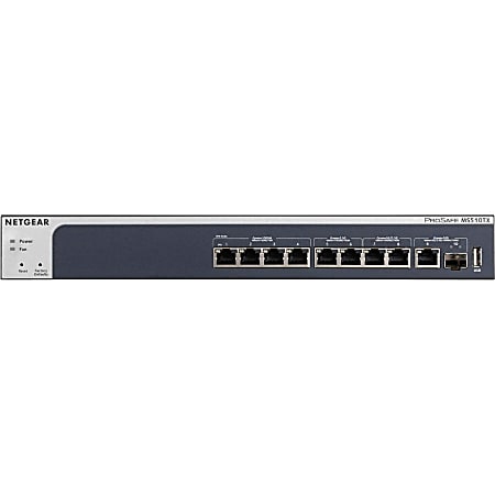 Netgear MS510TX Ethernet Switch - 9 Ports - Manageable - 2 Layer Supported - Modular - Twisted Pair, Optical Fiber - Rack-mountable, Desktop - Lifetime Limited Warranty