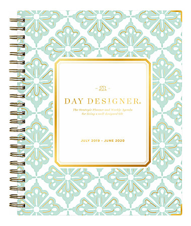 Day Designer Academic Weekly/Monthly Planner, 6" x 8", Lovely Morning, July 2019 - June 2020