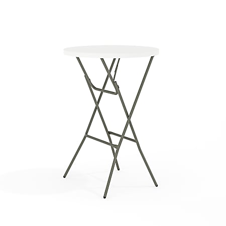Flash Furniture Round Plastic Folding Bar Table, 43-3/4"H
